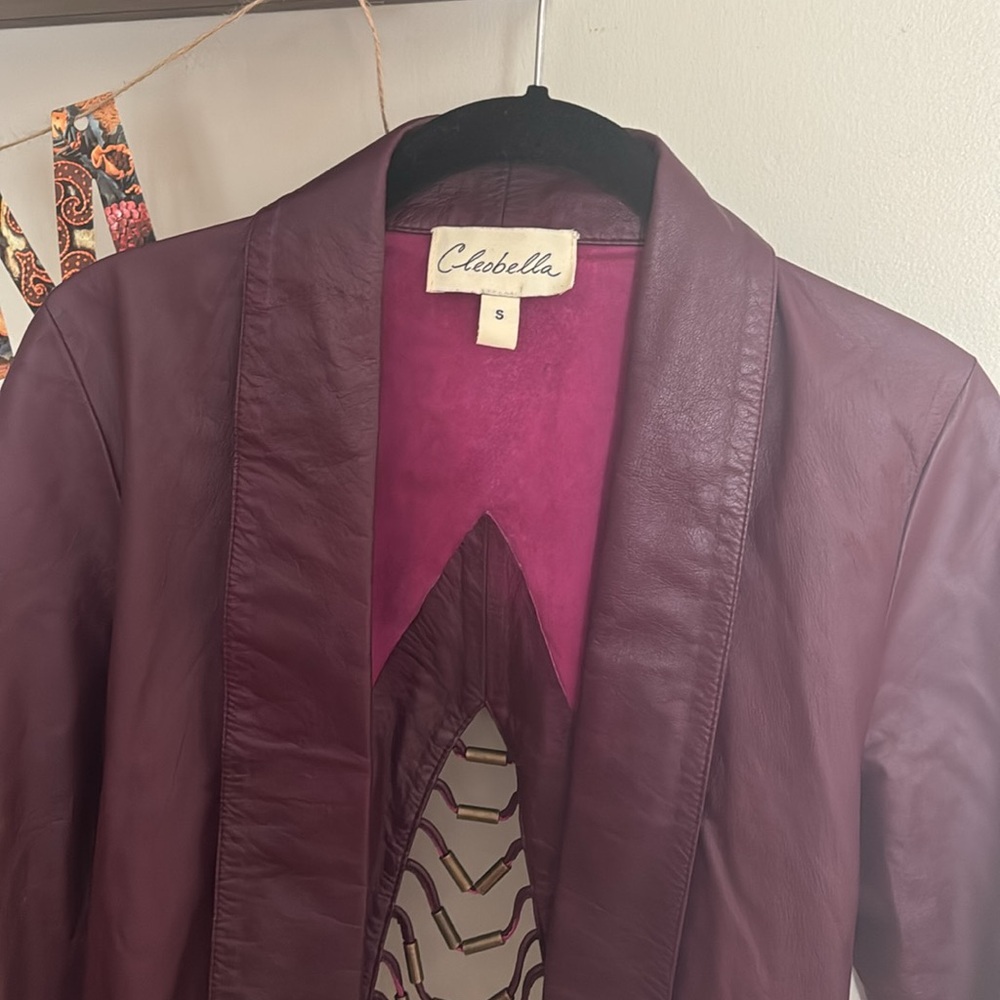 Cleobella Leather Blazer/ Jacket- Small - image 4